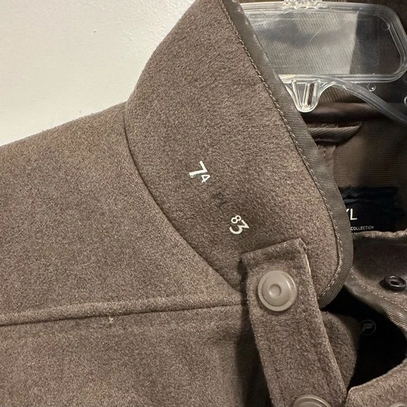 Premium Lounge Wool Blend Military Style Utility Cargo Jacket Coat Men XXL brown